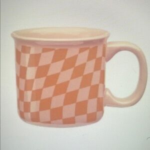 Checkered Pink and White Mug